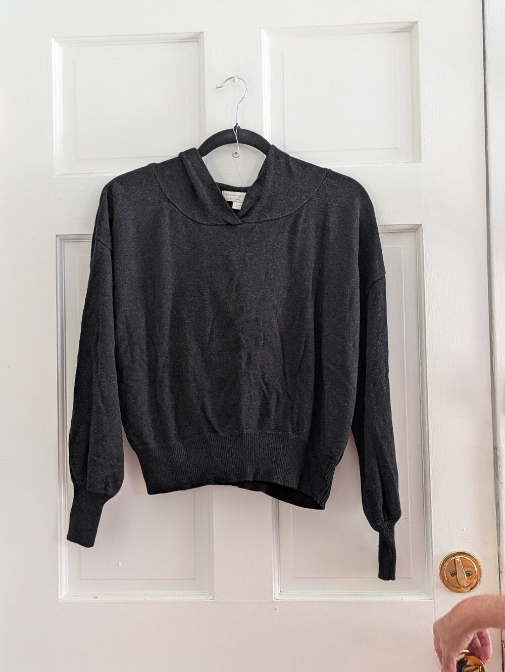 Spiritual Gangster Charcoal Cowl Neck Pullover Sweatshirt Small - Picture 2 of 5